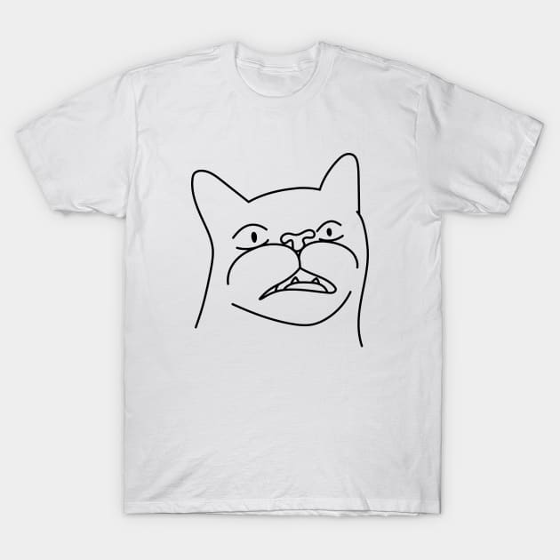 Shocked Funny Cat T-Shirt by artdorable